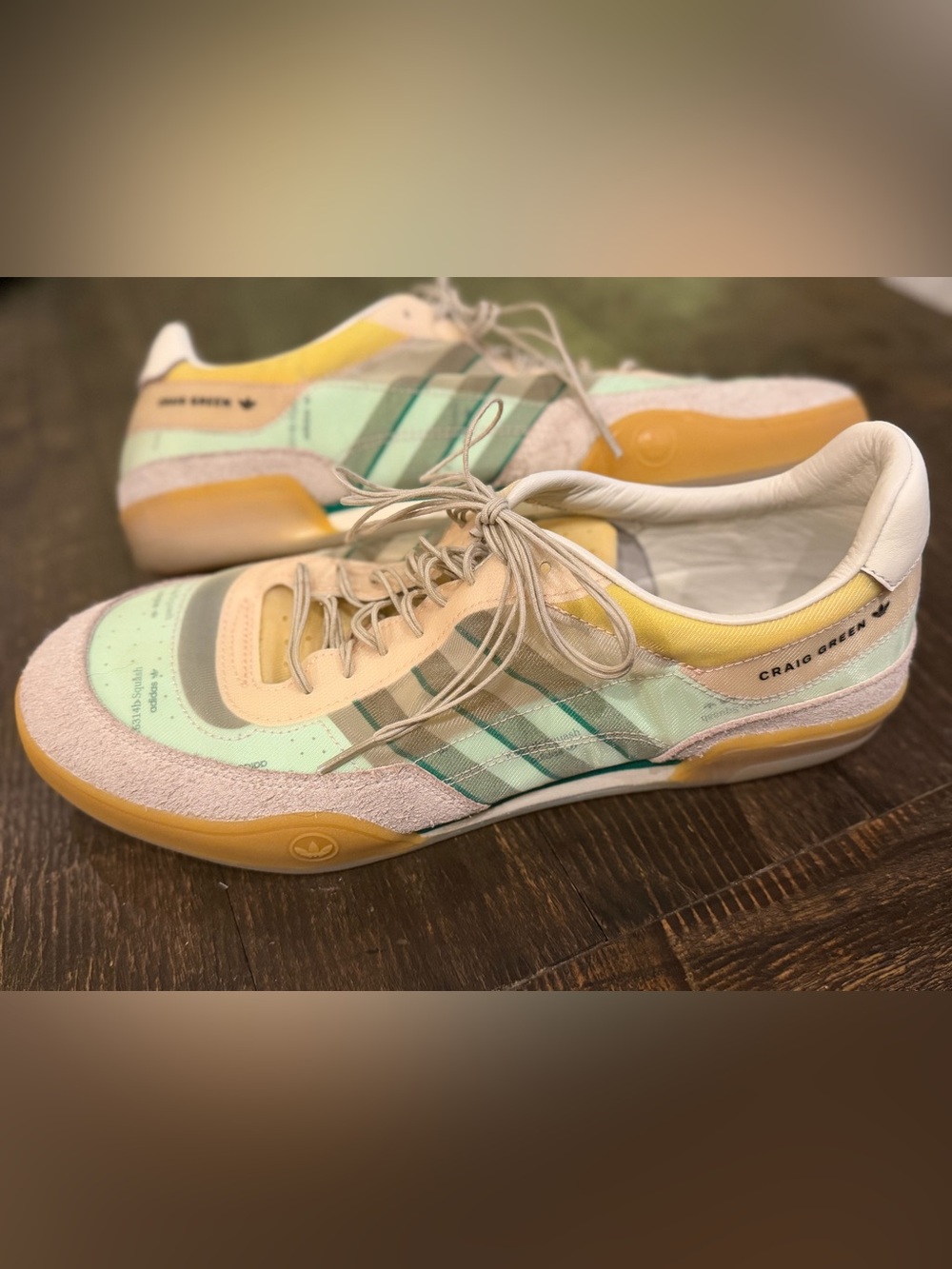 Craig Green x adidas Squash Polta AKH 'Cream Bold Green' GX7033 Men’s Size 10.5